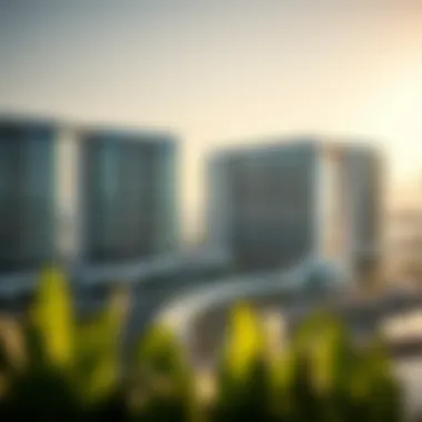 Stunning Architecture of Radisson Yas Island Panoramic view of Radisson Yas Island showcasing its modern architecture