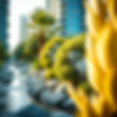 Sustainable design features integrated into River Land's landscape.