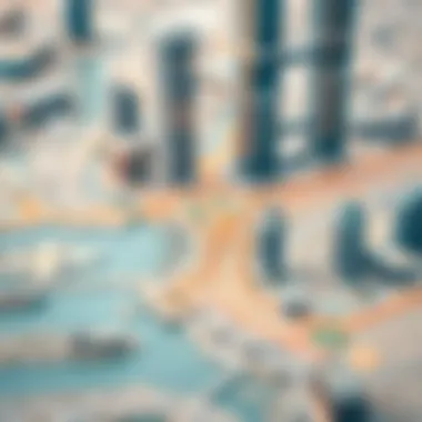 Business Bay Map and Demographics Map highlighting key areas and demographics of Business Bay