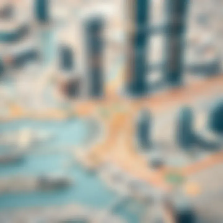 Business Bay Map and Demographics Map highlighting key areas and demographics of Business Bay