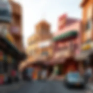 Local Amenities in Satwa Vibrant street view of Satwa highlighting local amenities