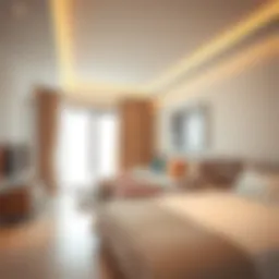 Modern studio apartment interior design with natural light