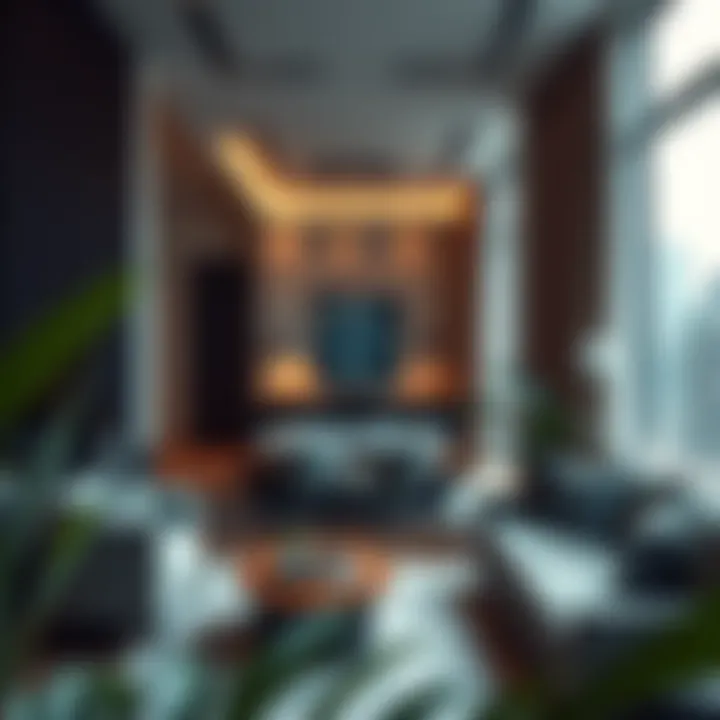 Open Space Elegance in Studio Flats Modern studio flat showcasing open space design