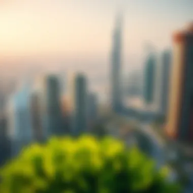 A panoramic view of Green Planet Dubai integrated into the urban landscape