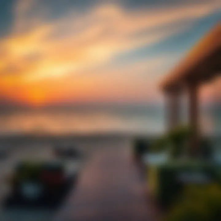 Breathtaking Sunset at Mamzar Beach A sunset view over Mamzar Beach, highlighting the natural beauty of the area