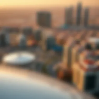 Aerial Perspective of Urban Development Aerial view of the Mohammed Bin Rashid Project showcasing its vast urban layout