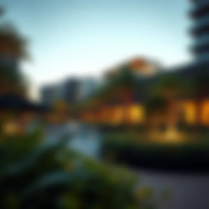 Leisure Spaces in Urban Development Scenic depiction of leisure spaces integrated into the urban fabric of the project