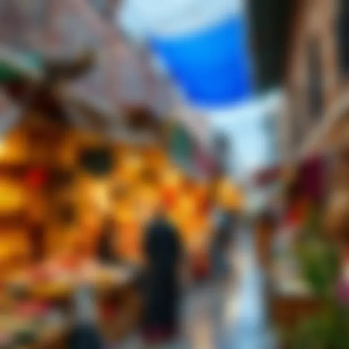 Vibrant stalls filled with local goods and artisans