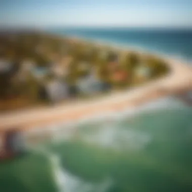 Aerial Perspective of Pointe Beach An aerial view of Pointe Beach highlighting its pristine coastline and surrounding amenities