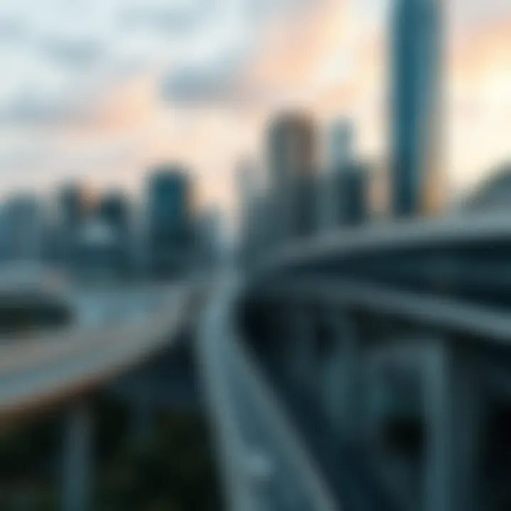 Innovative Urban Planning and Infrastructure Dynamic urban planning showcasing innovative infrastructures