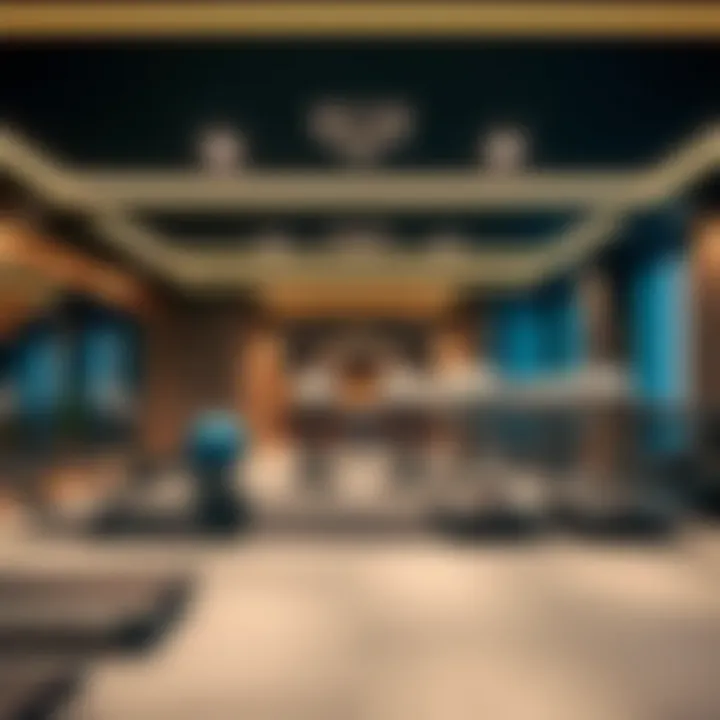 Luxurious amenities at Damac Hills, featuring a state-of-the-art fitness center