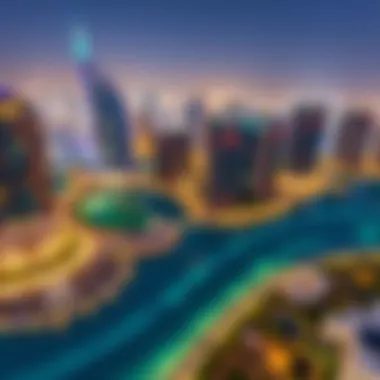 Panoramic view of Dubai skyline from Vista by Prestige One