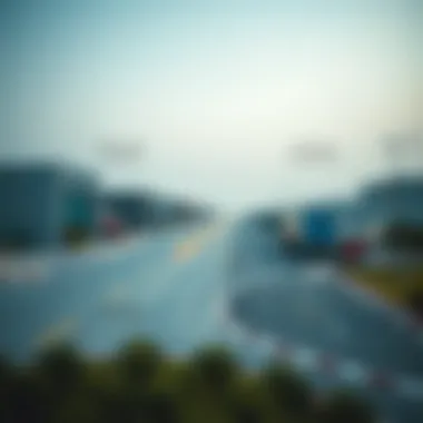 Logistics diagram highlighting advantages of Al Quoz