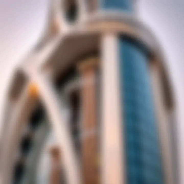 Architectural Design of Gulf Pearl Tower Close-up of the Gulf Pearl Tower's innovative architectural design