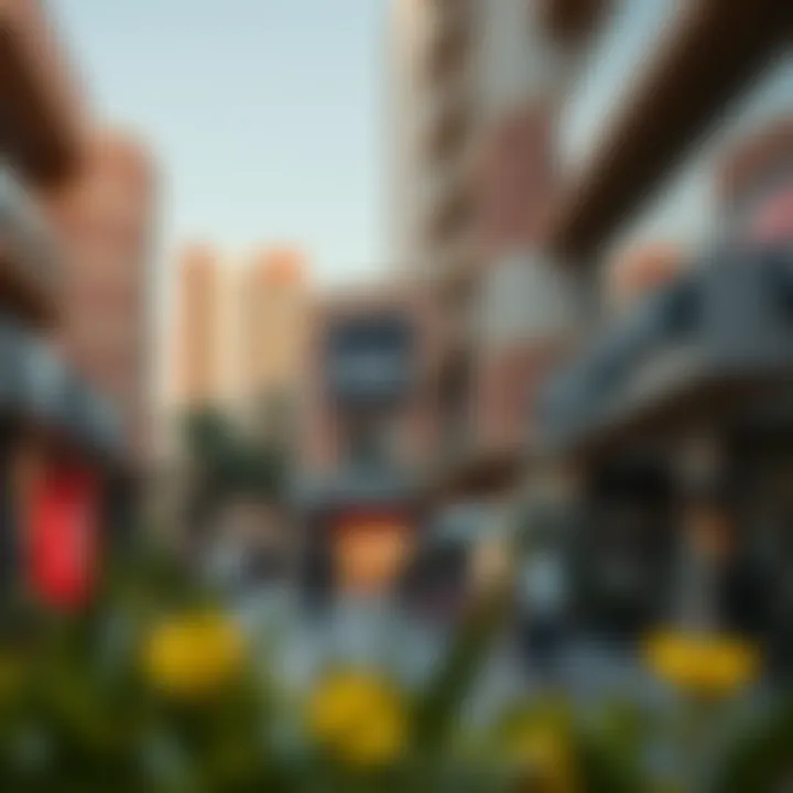 Modern amenities and shopping areas in Hamdan Colony