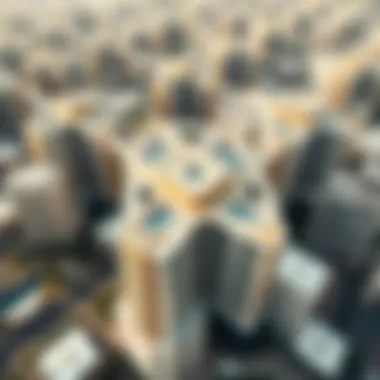 Aerial Perspective of Hive JLT's Unique Structures Aerial view of Hive JLT highlighting its modern architecture