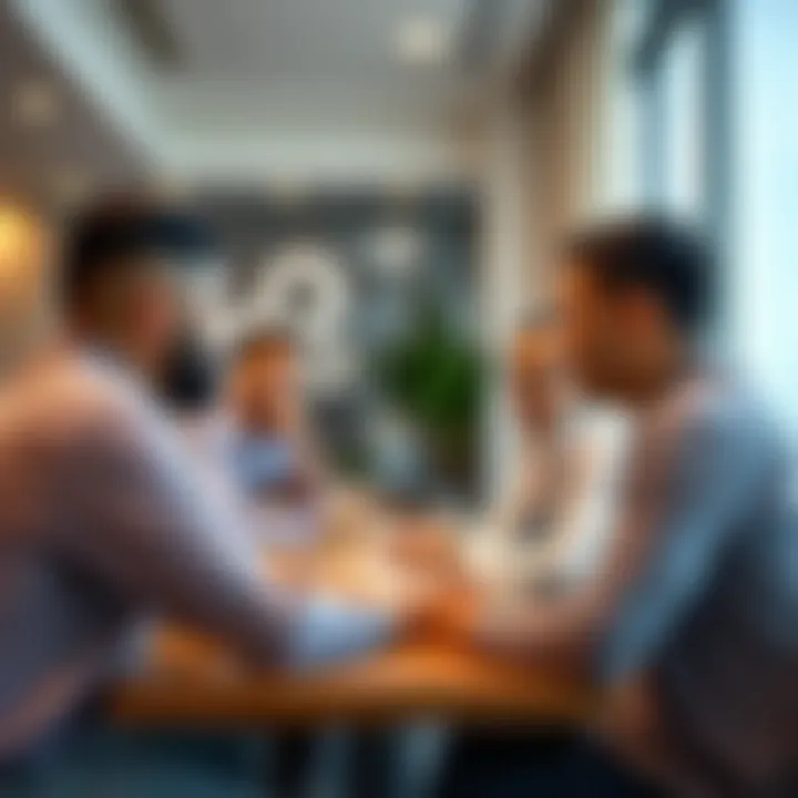 Investor Insights in Dubai's Market A strategic meeting among investors discussing real estate opportunities.