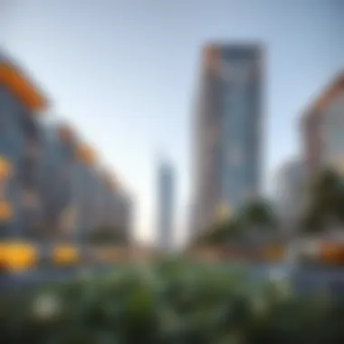 Sustainable Development in Real Estate An artistic representation of sustainable building practices in Dubai.