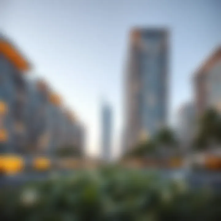 Sustainable Development in Real Estate An artistic representation of sustainable building practices in Dubai.