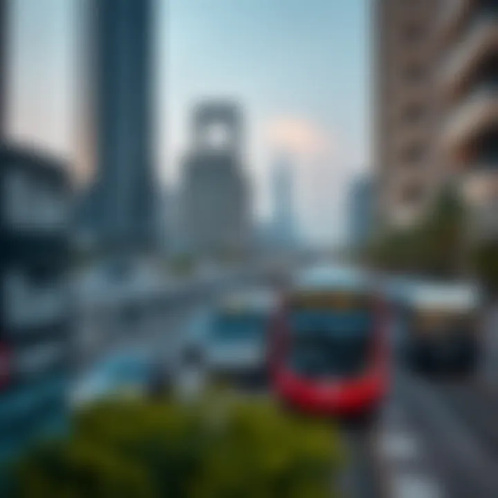 Public transport connectivity along Khalid Bin Al Waleed Road with a metro station