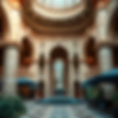 Architectural Marvel: Design Details of La Fontana Architectural details of La Fontana Dubai, highlighting its unique design and artistic elements.