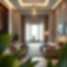 Luxury apartment interiors showcasing modern design