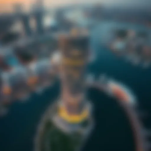 Aerial view of Marina Gate Tower showcasing its stunning architecture