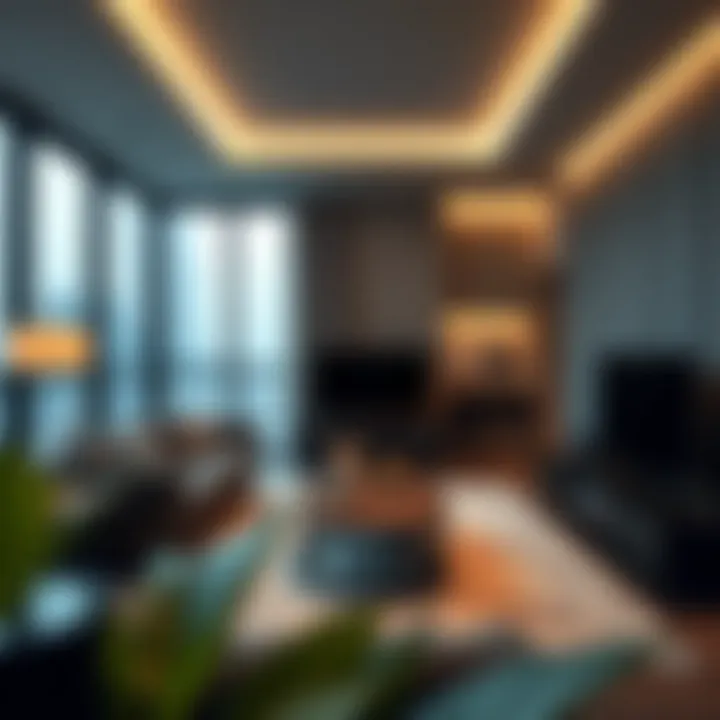 Luxury apartment interiors highlighting modern design