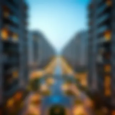 Aerial view of a modern residential development in Dubai