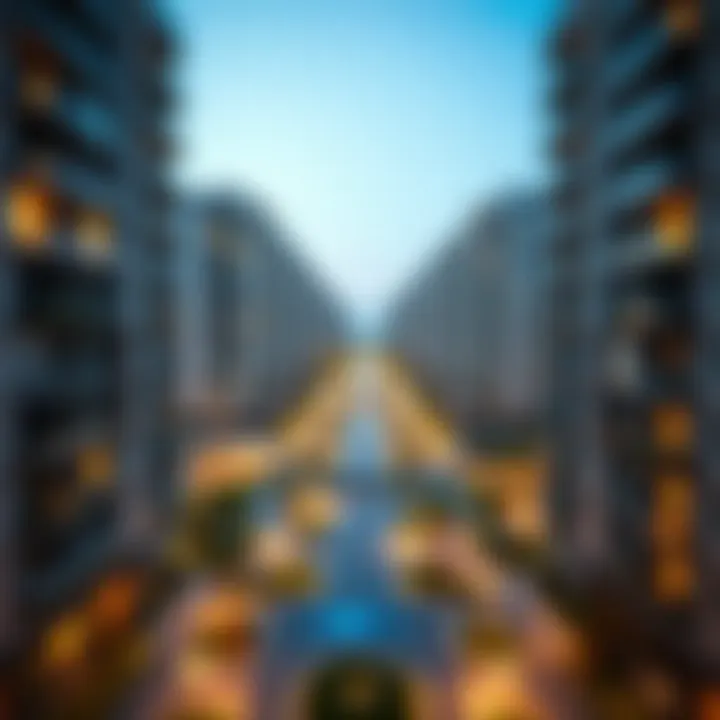 Aerial view of a modern residential development in Dubai