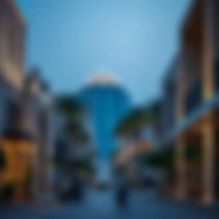 Street scene in Al Quoz highlighting community features