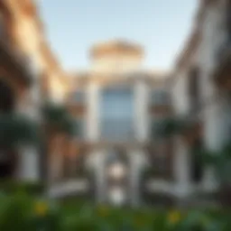 Stunning architectural facade of Pantheon Boulevard
