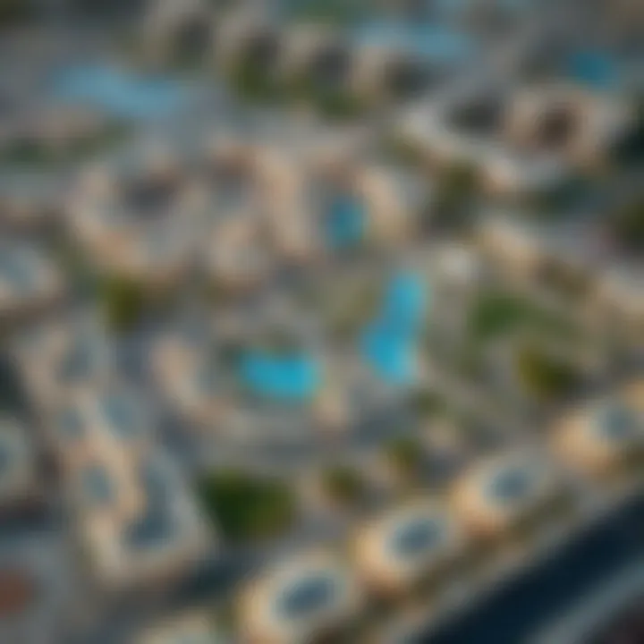 Geographical layout highlighting key amenities in Reem Al Falaj