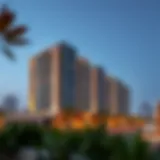 A stunning skyline view of Reem Al Falaj showcasing modern architecture