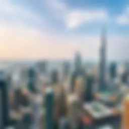 A panoramic view of Dubai's skyline showcasing iconic landmarks