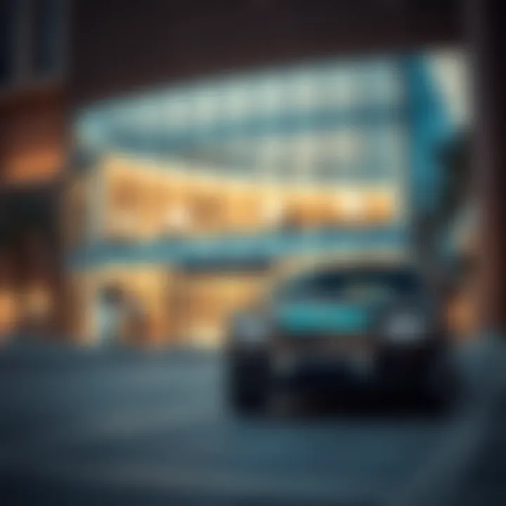 Exterior view of the Rolls Royce City Walk showcasing luxury architecture