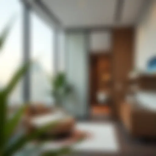 A modern single partition room in Dubai showcasing contemporary design.