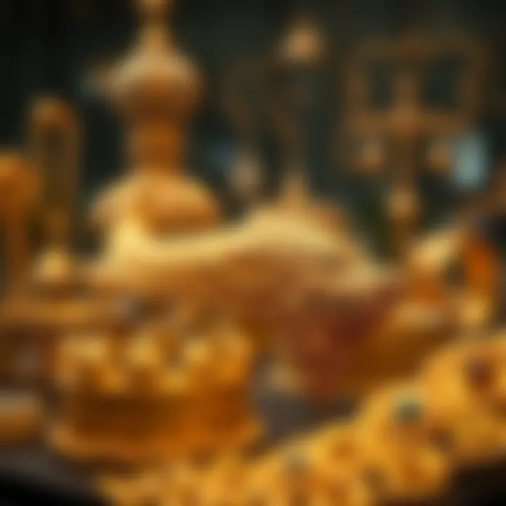 Showcasing Emirati Craftsmanship in Gold Jewelry Intricate designs of gold jewelry showcasing Emirati craftsmanship