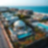 Aerial view of Soul Beach showcasing luxury properties