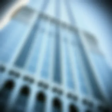 Detailed Look at the Facade's Architectural Features Close-up of the façade of the tallest building revealing intricate design elements.