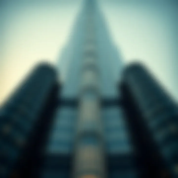 An intricate view of Burj Khalifa, the tallest building in the world