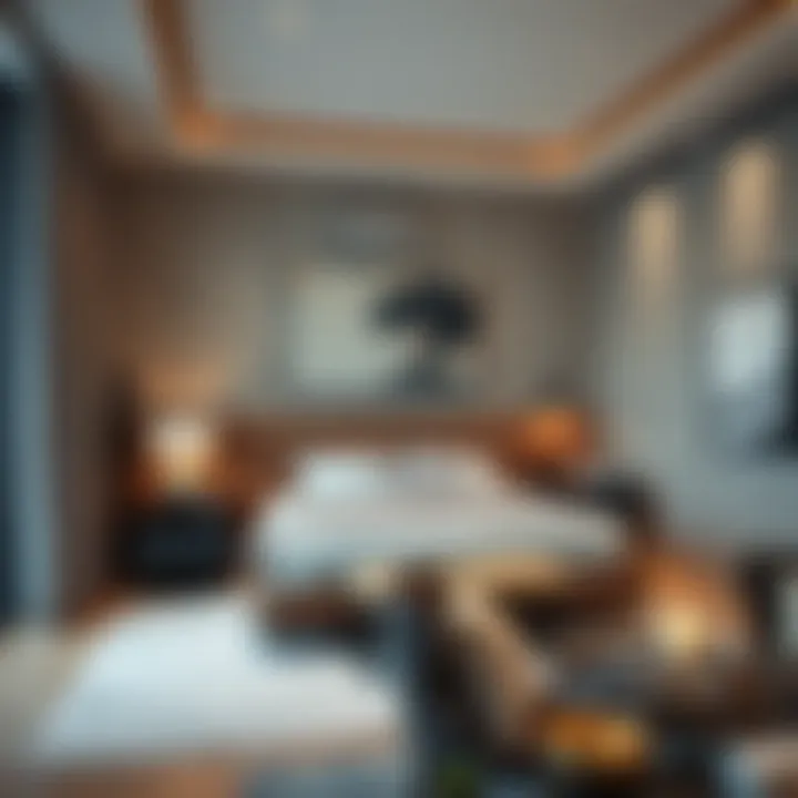 Modern bedroom layout showcasing The One Furniture Dubai collection