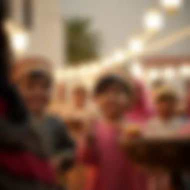 Children enjoying traditional activities during Eid festivities