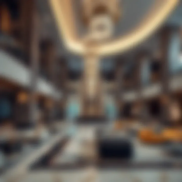 Stunning hotel lobby featuring exceptional design elements