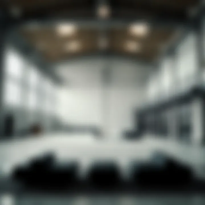 Sleek warehouse interior showcasing modern design