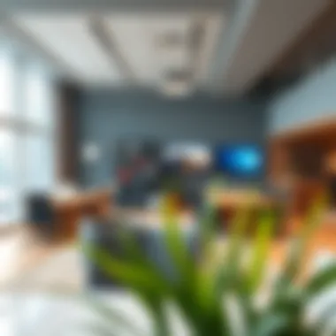 Modern Office Environment Modern office environment showcasing virtual workspaces