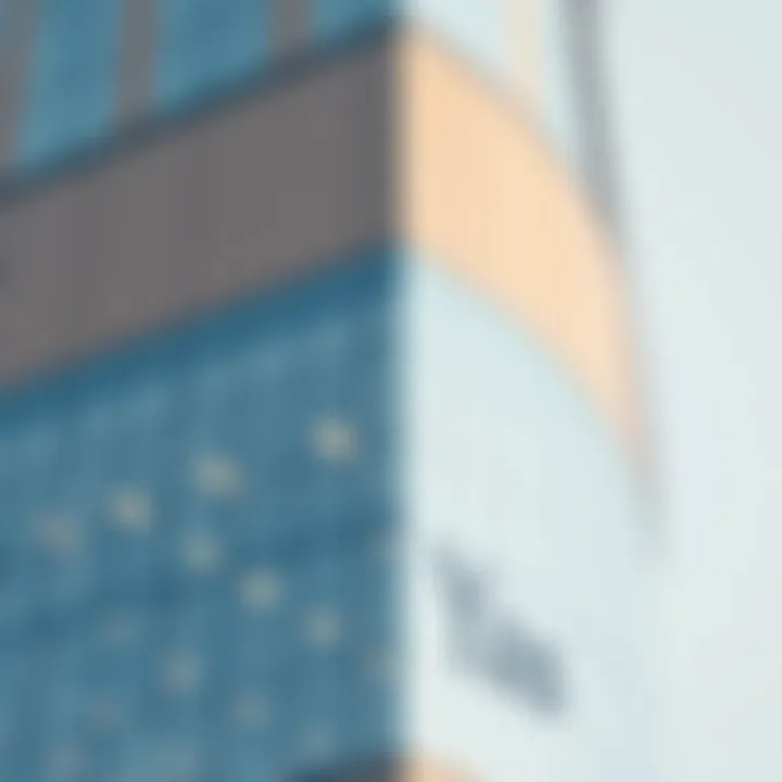 Close-up of Yas Tower's facade highlighting sustainable materials