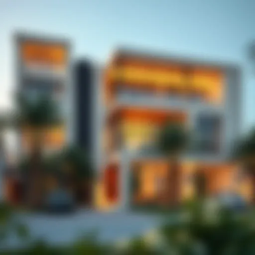 Elegant exterior view of Zada Residence showcasing modern architecture