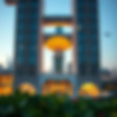 Intricate Design Features of Zen Tower Architectural details showcasing Zen Tower's design