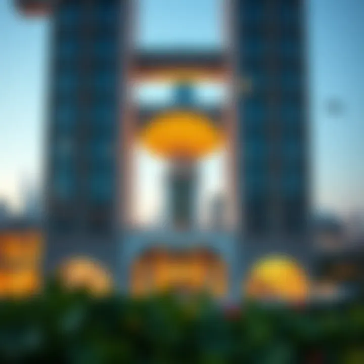 Intricate Design Features of Zen Tower Architectural details showcasing Zen Tower's design